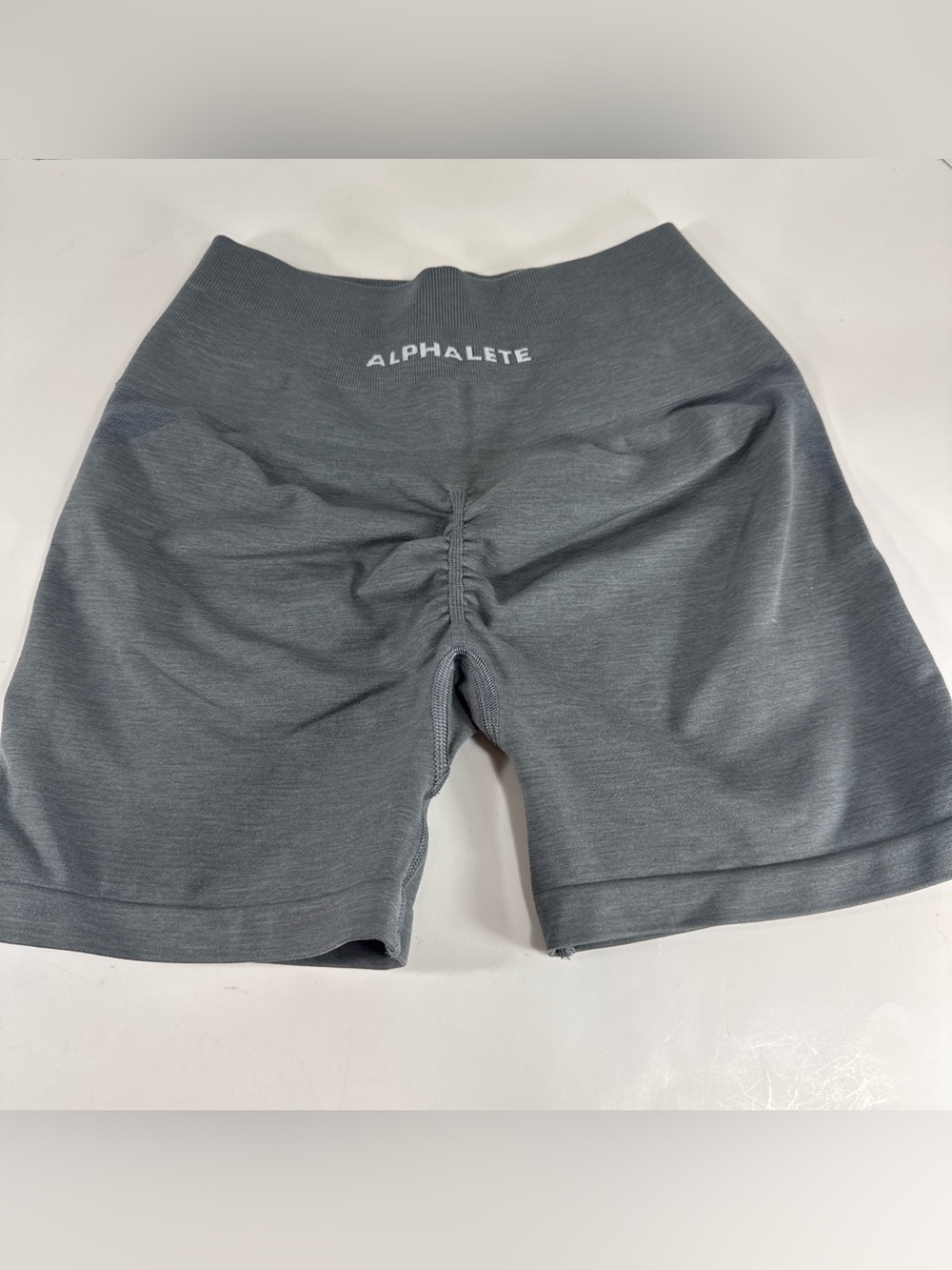 Alphalete Women’s Gray High-Waist Scrunch Athletic Shorts